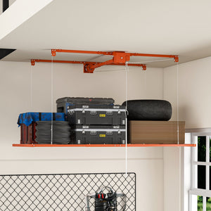 Orange Overhead Garage Storage Rack 3x6 FT