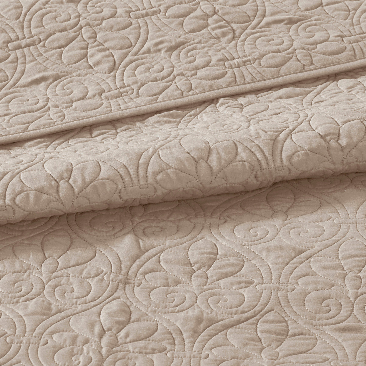 Reversible Quilt Set with Antimicrobial Cotton Filling - Khaki King/Cal King