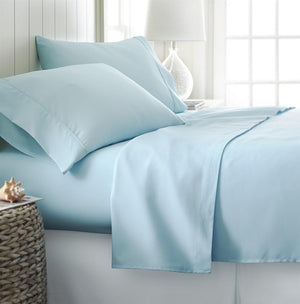 4-Piece 100% Cotton Sheet Set" 300 Thread Count Soft, Breathable, Naturally Cool Sheets with 18" Deep Pockets