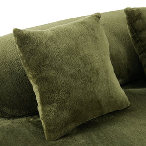 Modern Curved Sofa With Pillows