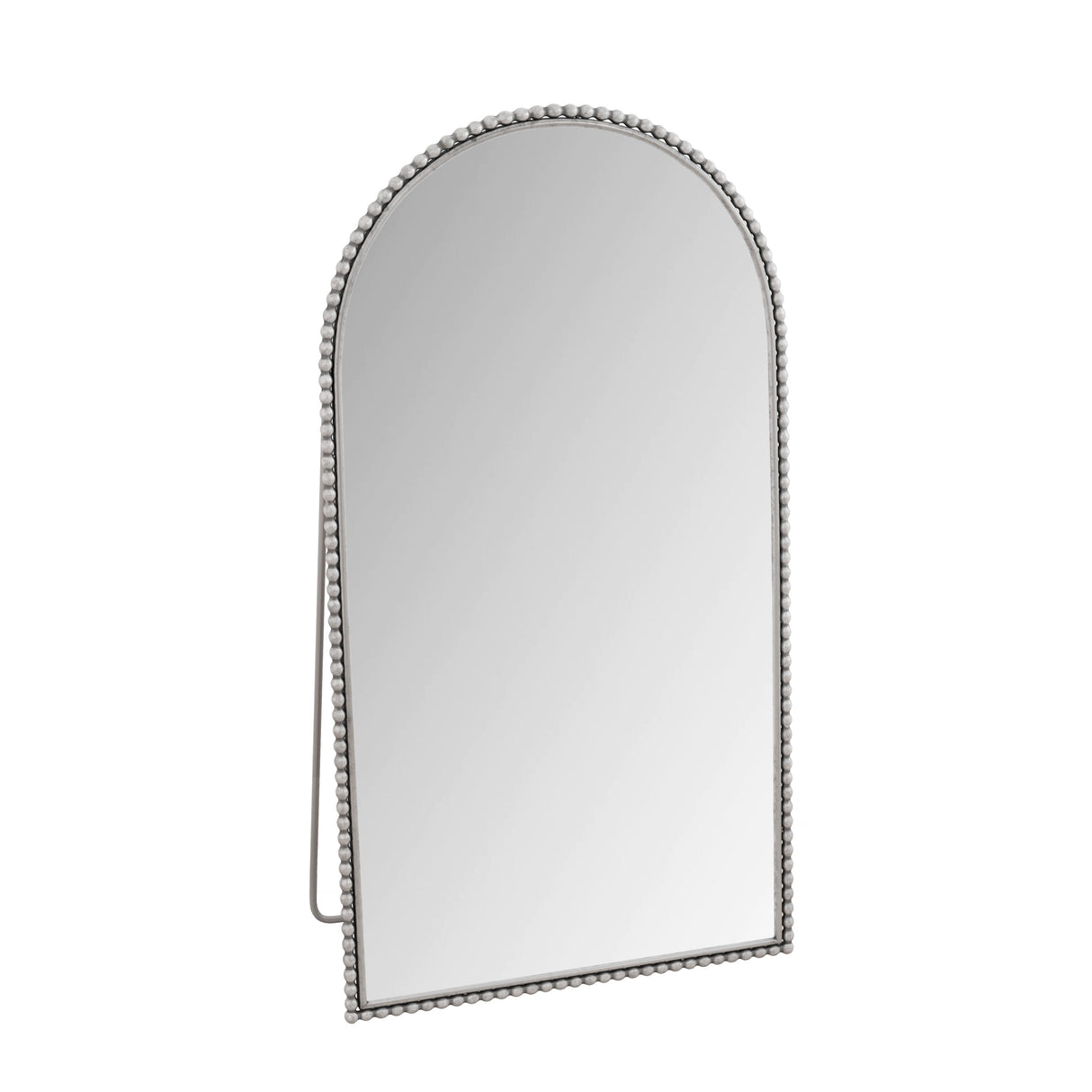 Iron Arch Retro Full Length Mirror with Supporting Feet in Silver