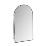 Iron Arch Retro Full Length Mirror with Supporting Feet in Silver