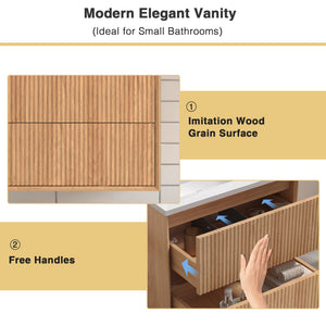 24" Floating Bathroom Vanity Set