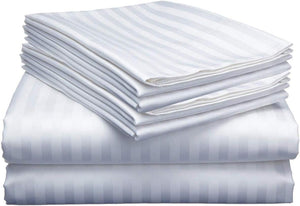 Faith, Hope, Love Home Decor 6 Piece Full Stripe Sheet Set Includes 1 Flat Sheet 1 Fitted Sheet 4 Pillow Cases