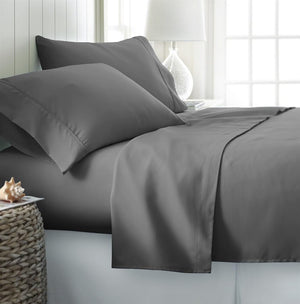 4-Piece 100% Cotton Sheet Set" 300 Thread Count Soft, Breathable, Naturally Cool Sheets with 18" Deep Pockets