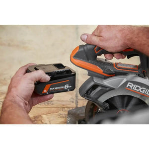 Open Box -  RIDGID 18V 6.0 Ah and 4.0 Ah MAX Output Lithium-Ion Batteries and Charger Kit with Bag
