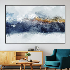 Abstract Mountain Range Art Canvas Print | 3 Panel