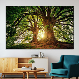 Majestic Ancient Tree Wall Art, NatureCanvas Print, Woodland