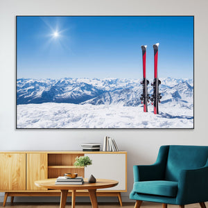 Ski Season Snow Wall Art Canvas Print