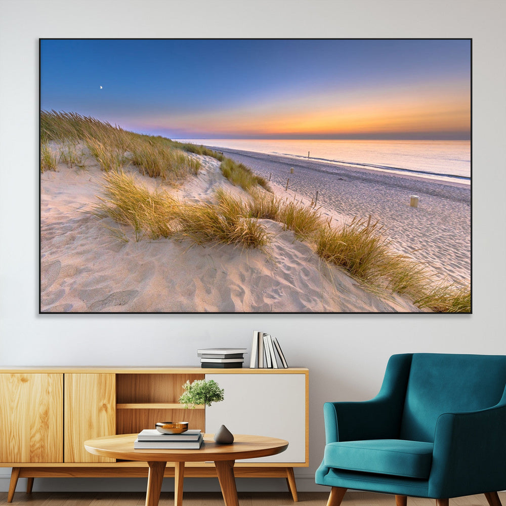 Sunrise On The Beach Wall Art Canvas Print
