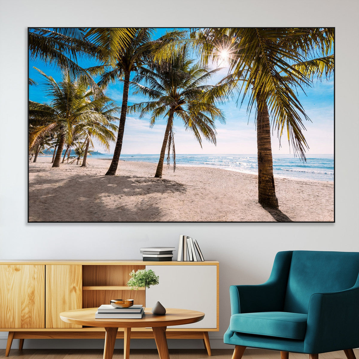 Palm Beach Tropical Island Wall Art Canvas Print