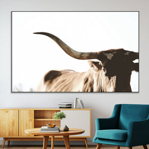Texas Longhorn Wall Art Canvas Print | 3-Panel Large