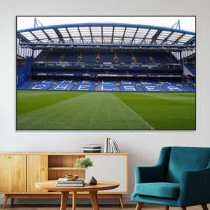 Chelsea FC Soccer Team Print - Stamford Bridge Stadium Wall