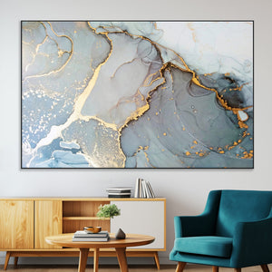 Large Abstract Marble Wall Art Canvas Print for Living Room
