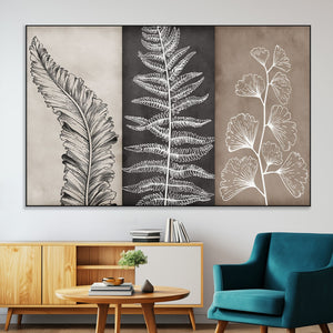 Minimalist Botanical Wall Art Canvas Print, Framed and Ready