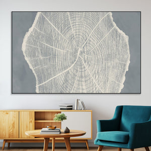 Abstract Tree Ring Wall Art Canvas Print – Nature-Inspired,