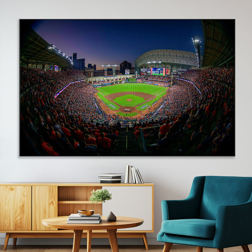 Houston Astros Baseball Print Canvas - Houston Minute Maid