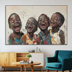 Shai Yossef Print - Joyful Childhood Canvas Wall Art -