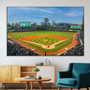 Wrigley Field Chicago Cubs Panoramic Canvas Print –