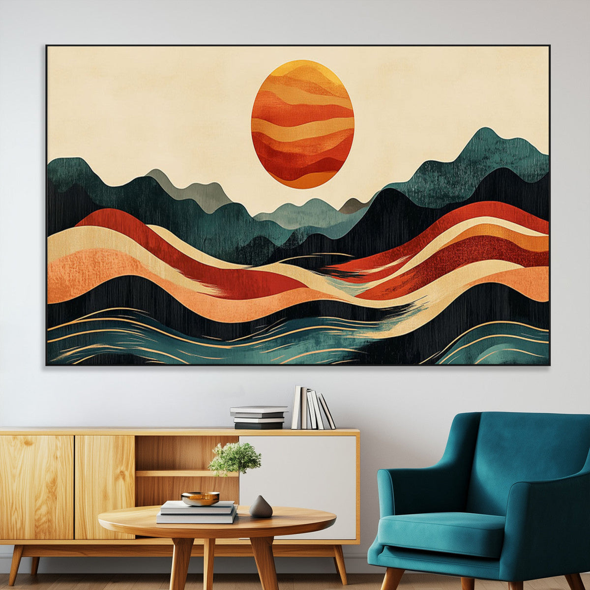 Mountain Triptych Wall Art Canvas Print – Western Nature