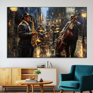 Jazz Canvas Wall Art Print – Abstract African American Music