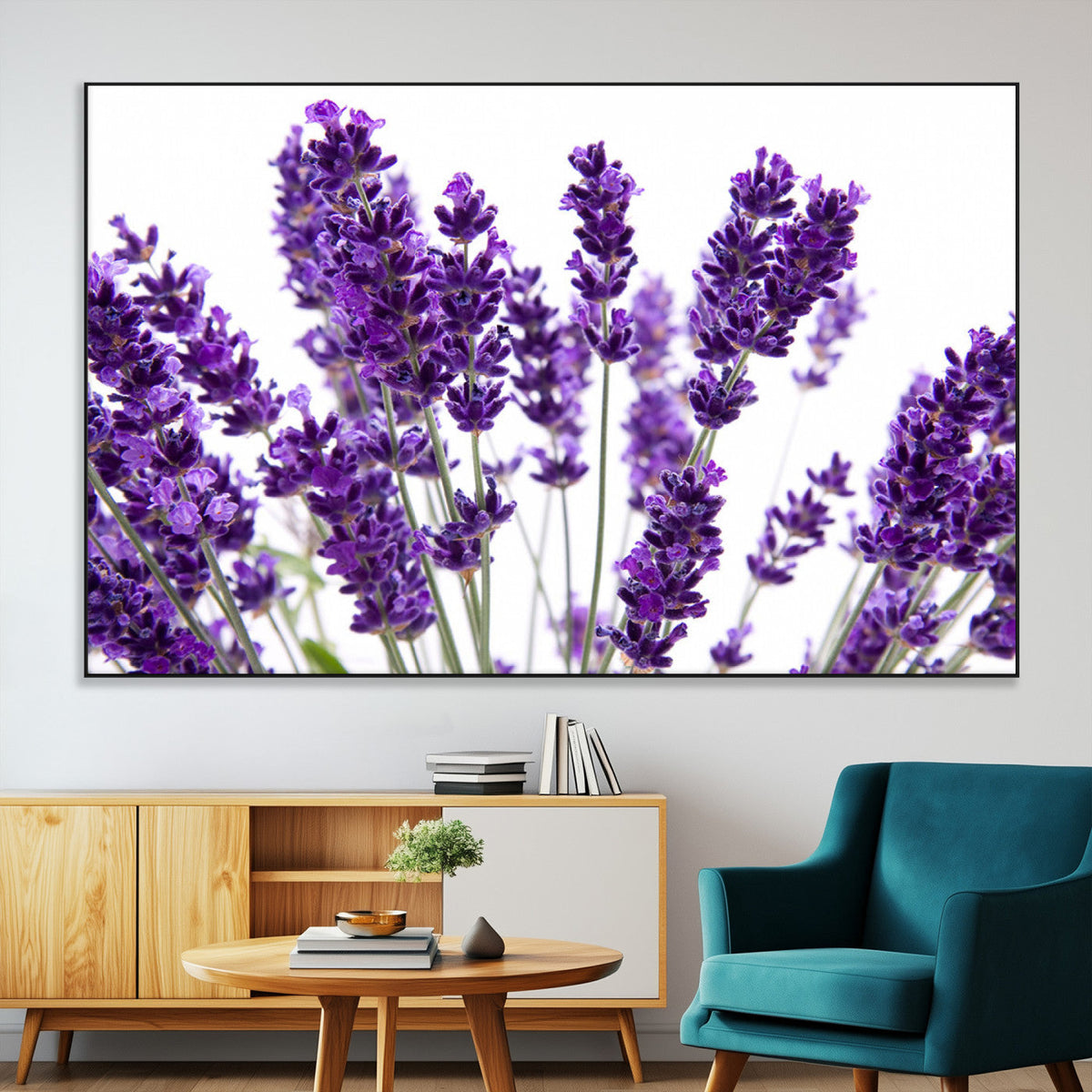 Lavender Flower Wall Art Canvas Print