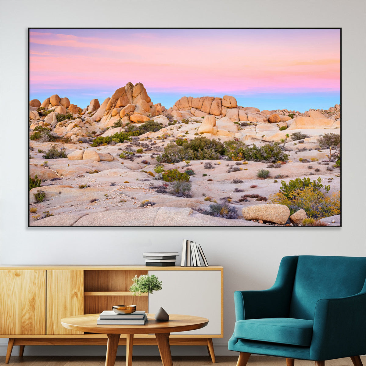 Vibrant Sunset Sky Wall Art Canvas Print – Framed Joshua