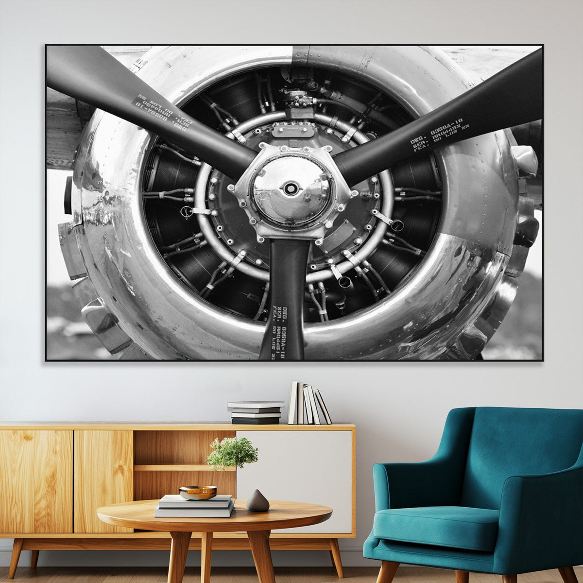 Vintage Airplane Wall Art Canvas Print
