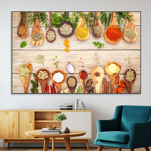 Kitchen Spice on the Table Wall Art, Kitchen Spice Wall Art