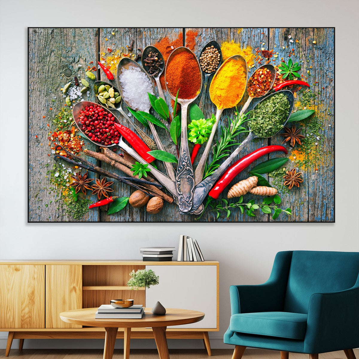 Spoonful of Spices Cooking Wall Art Canvas Print - Vibrant