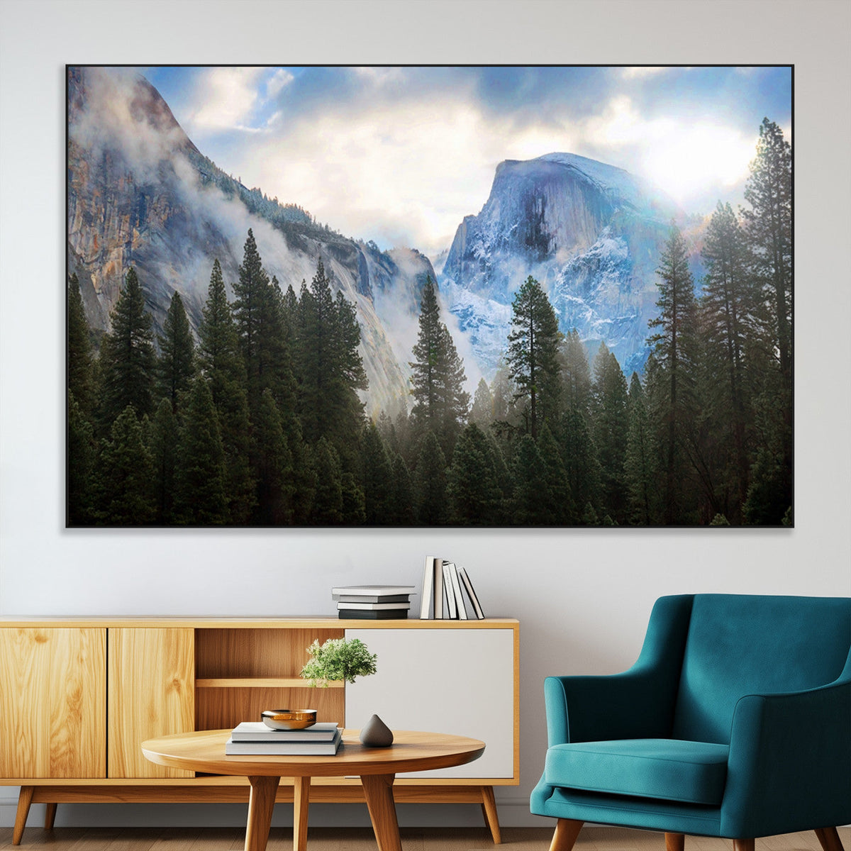 Half Dome Yosemite Calinia Wall Art Canvas Print El Capitan