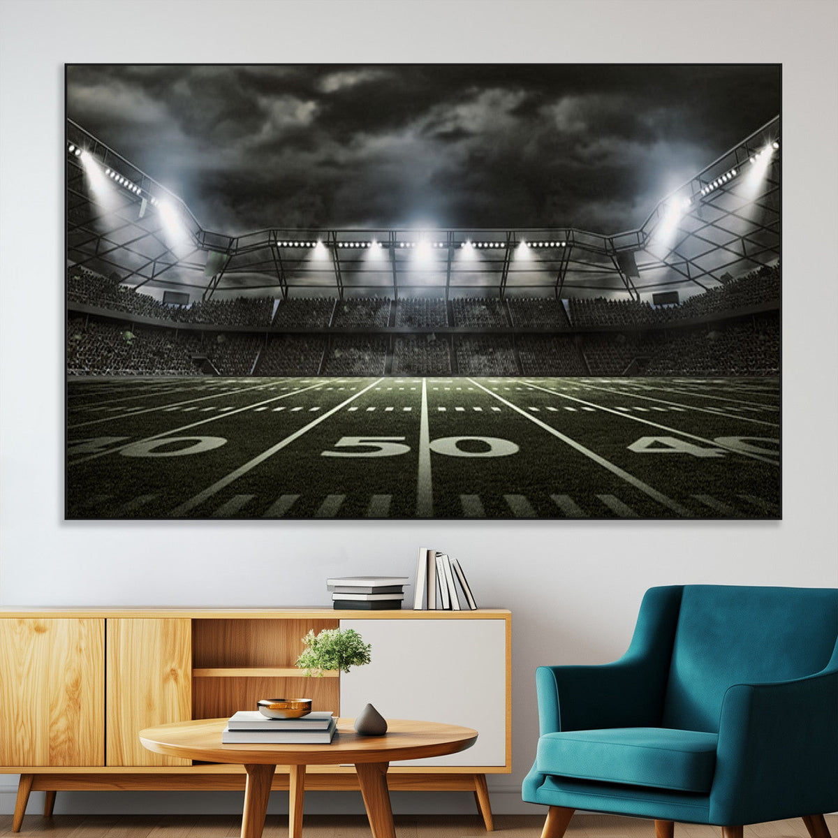 American Football Stadium Wall Art Canvas Print, Stadium