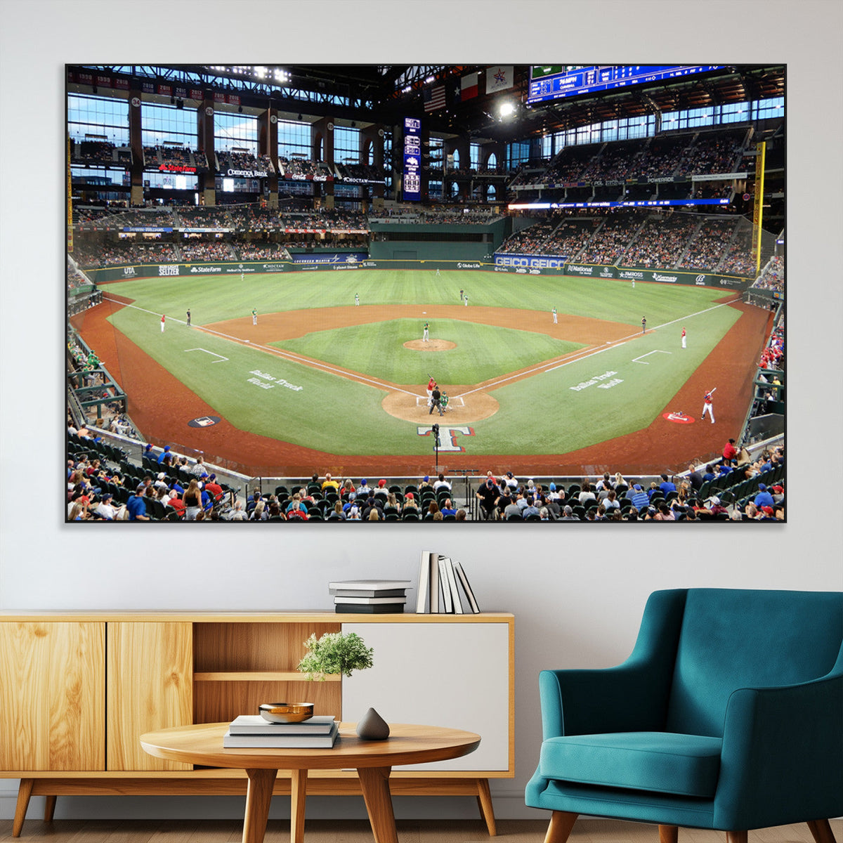 Texas Rangers Baseball Team Print - Arlington Globe Life