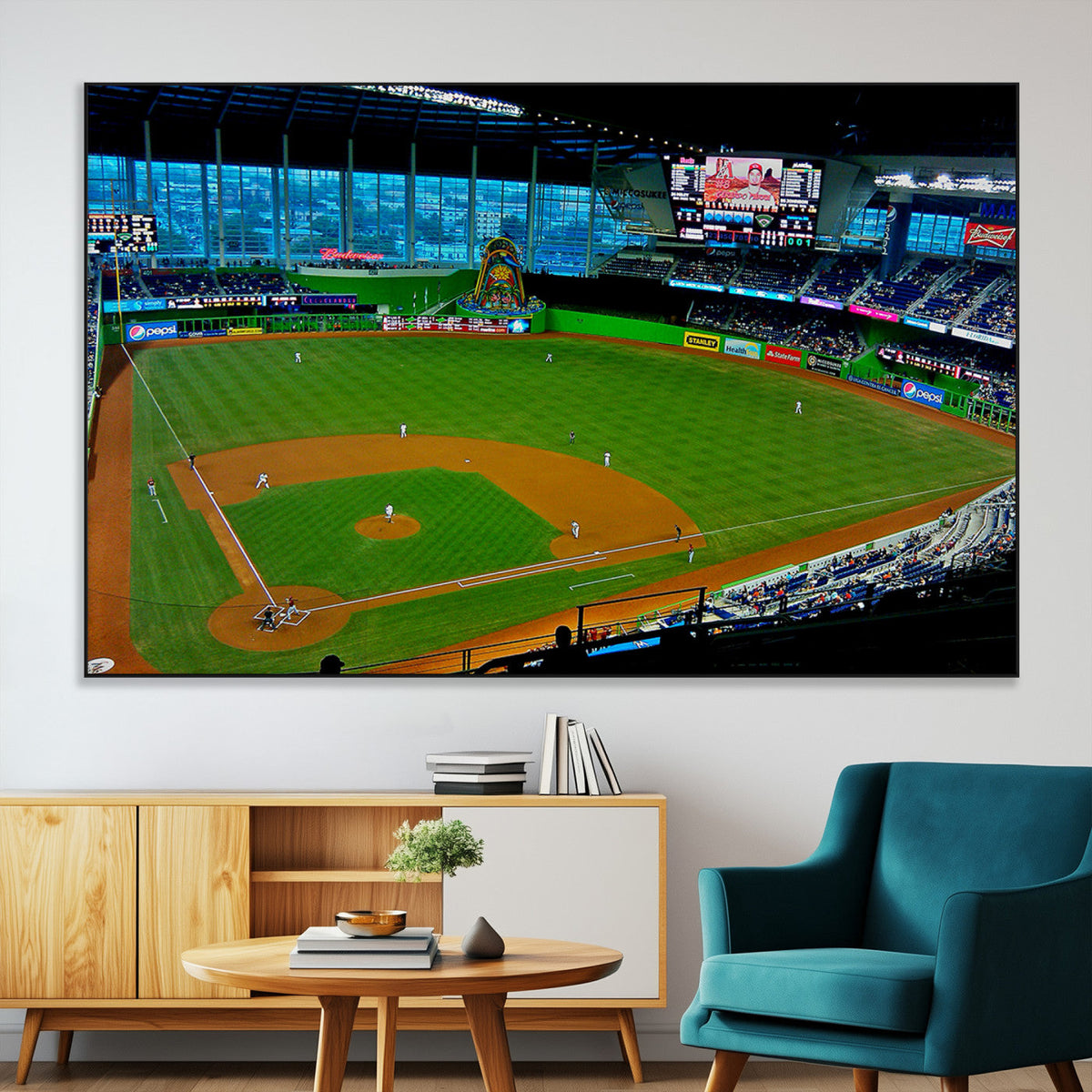 Miami Marlins Baseball Team Print - Miami LoanDepot Park