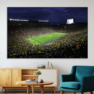 Michigan Wolverines Football Canvas Wall Decor, Football