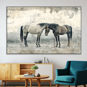 Chines Style Majestic Horses Wall Art | Ready to Hang and