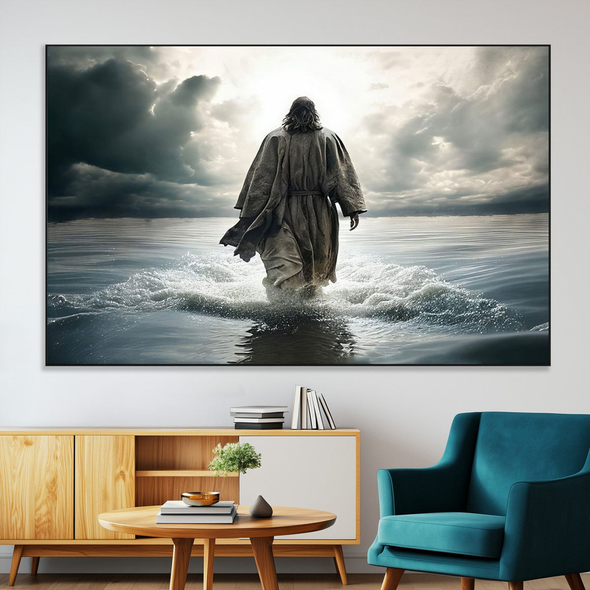 Jesus Walking on Water Wall Art | Canvas Print | Ready to