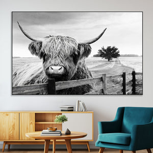 Scottish Highland Cow Wall Art | Rustic Farmhouse Décor |