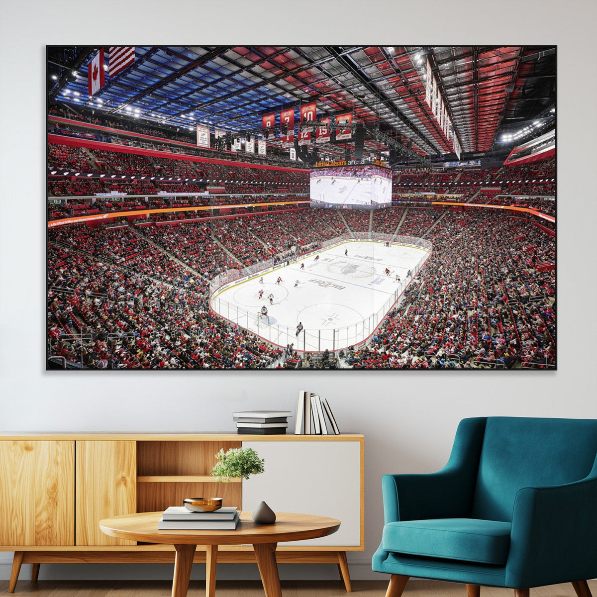 Barton Malow Little Caesars Arena Detroit Wall Art Canvas