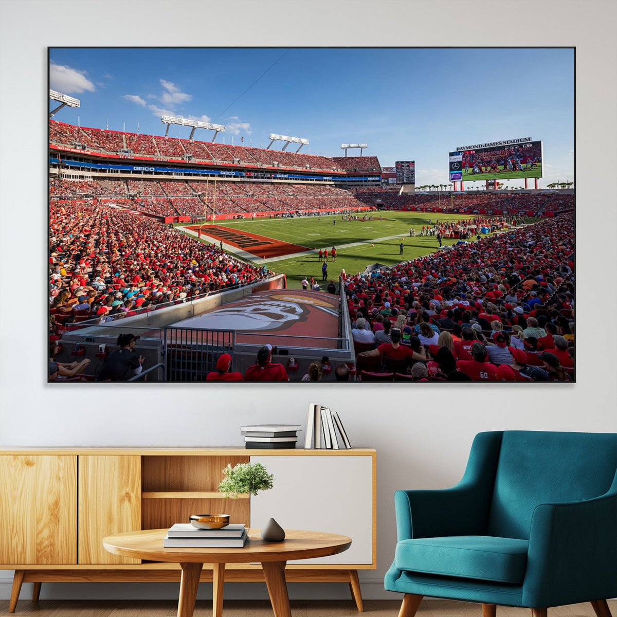 Florida Tampa Raymond James Stadium Wall Art Canvas Print -