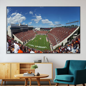 Virginia Tech Hokies Football Team Print - Blacksburg Lane