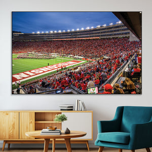 Wisconsin Badgers Football Team Print - Madison Camp Randall