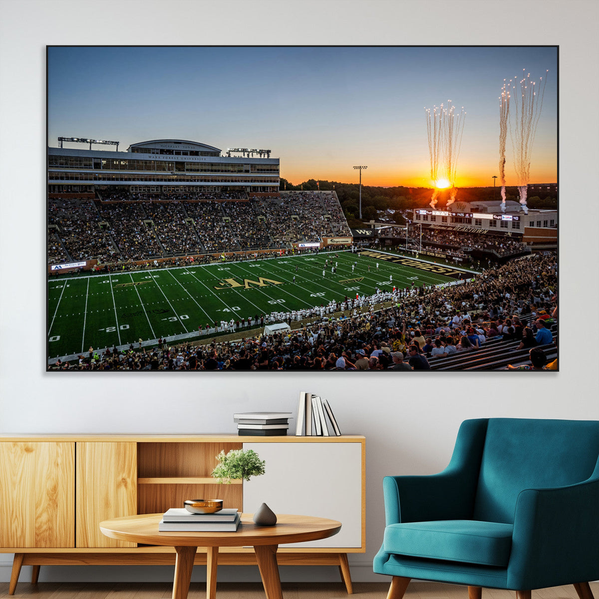 Demon Deacons Football Team Print Canvas- Winston-Salem