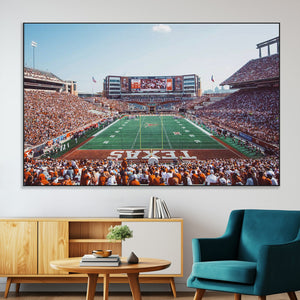 Framed Texas Memorial Stadium Canvas, University of Texas