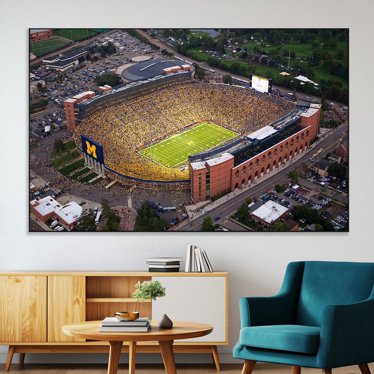 University of Michigan Wolverines Football Team Print - Ann