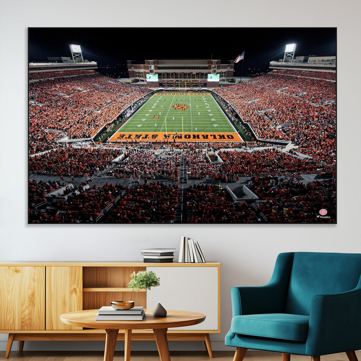 Oklahoma State Cowboys Canvas Print, Football Team Print -