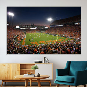 Clemson University Tigers Art Print, Football Team Print -