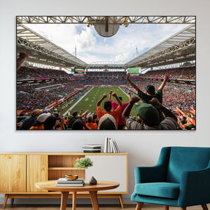 Miami Hurricanes Football Team Wall Art Print - Miami Hard