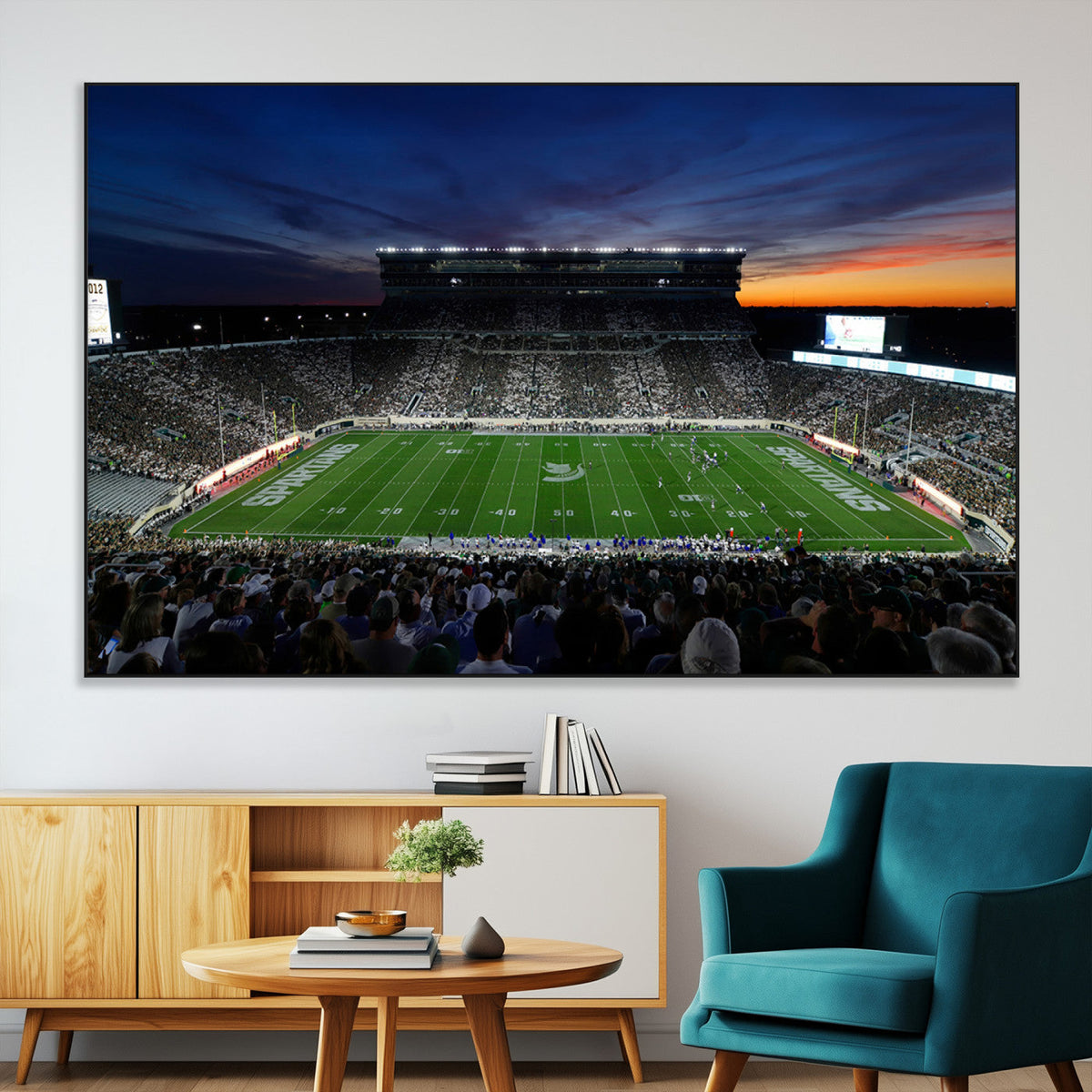 Michigan State Spartans Football Team Print - East Lansing
