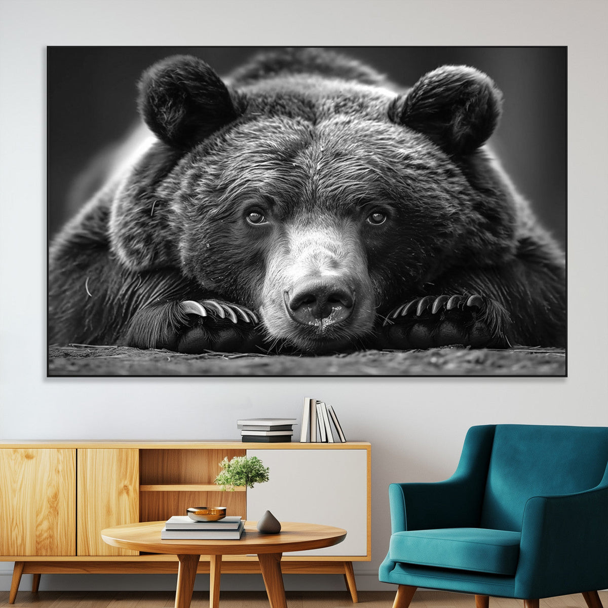 Resting Grizzly 399 Bear Canvas Print | Ready to Hang Wall